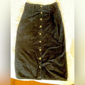 ASOS black cord skirt